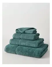 [Vue] Combed Cotton Ribbed Towel Range in Sea Pine