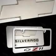 Chevrolet CAMARO Z71 Stainless Steel License Plate Frame w/ Cap-2PC Front & Back