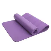 Fitness Master 10MM Thick Yoga Mat Pad NBR Nonslip Exercise Pilate Gym Purple