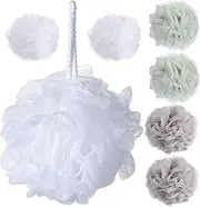 6 Pack Bath Shower Sponge Loofahs Mesh Brush Shower Pouf Ball, Shower Puff Mesh Bath, Shower Essential (Color 1)