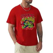 Adelaide Crows AFL Team Ninja Turtles T-Shirt Large Red