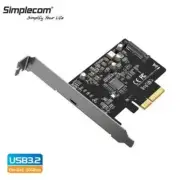 Simplecom PCI-e x4 Slot Expansion Card to USB Type C 3.2 Gen2x2 20Gbps PCI 3.0