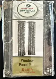 Mossy Oak 80 x 84 Break-Up Infinity CAMO Panel Curtains Cabin Rustic Hunting
