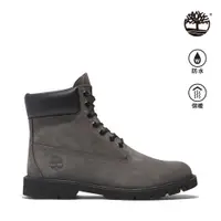 在飛比找PChome24h購物優惠-Timberland 男款灰色磨砂革防水6吋休閒靴|A64Y