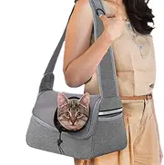 Dog Carrying Sling, Shoulder Bag Pet Sling Carrier, Breathable Travel Pet Carrier with Storage Pocket, Puppy Carrier for Small Dogs and Cats, Comfortable and Convenient Pet Supplies