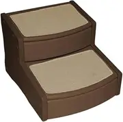 Pet Gear Easy Step II Extra Wide Pet Stairs, 2-Step/for Cats and Dogs up to 200-pounds, Chocolate, (PG9720XLCH)