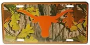 NCAA Texas Longhorns Car Tag (Camo)