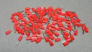 25/50/100Pcs E1006 18AWG 1mm² RED Insulated Ferrule Bootlace Terminals Crimp