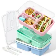 Large Capacity Bento Box for Adults, 4-Piece Set – Stackable Lunch Box with 4...