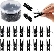 50 Count Push Pin Clips for Bulletin Board, Wooden Push Pins with Clips Cubicle Clips Panel Wall Clip Cubicle Accessories for Fabric Panels Cork Board Offices Homes Projects
