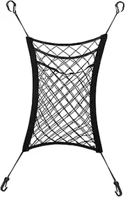 iplusmile Ergonomic Car Storage Box Mesh Net Seat Organizer Headrest Bag Pet Barrier Stretchy Tool- Install