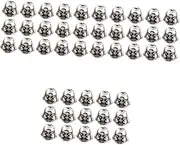 COHEALI 60 Pcs Tibetan Copper Beads DIY Tibet Beads Buddhas and Beads Buddha Beads Necklace Buddha Spacer Beads Buddha Jewelry Charming Beads Spacer Zen Beads Bracelet Vajra Silver Beads