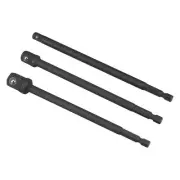 Impact Grade Socket Adapter 6" Extension Bit 1/4" Hex Shank 1/4" 3/8" 1/2“