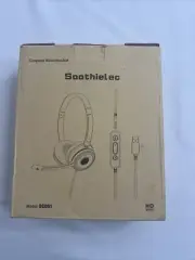SoothieLec Model: BC001 Black Headset W/ Mic, USB, Headset W/ Microphone For PC