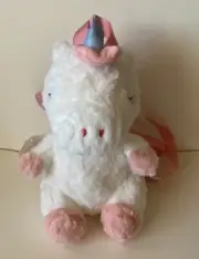 Unicorn Pink Plush Kids Backpack Bag Stuffed Animal