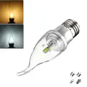E27 E14 E12 B22 B15 3W LED Pure White Warm White 15 SMD 2835 LED Candle Light Lamp Bulb AC85-265V E12 WARM WHITE