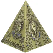 Metal Pyramid, Sand Table Decor, Authentic Design Dark Brown 8.7X8.7X10.5CM