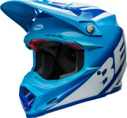 Bell Moto-9S Flex Rail, motocross helmet , color: Blue/Light Blue/White , size: L