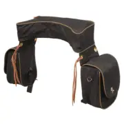 63JT Tough 1 Horse Deluxe Trail Saddle Bag W/ Two Side Pockets Nylon Straps
