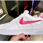 NIKE WMNS AIR FORCE 1 07 SE 情人節 白粉紅 愛心 3D立體 CV8482-100 慢跑鞋