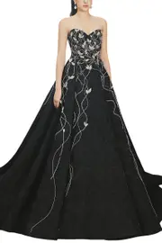 [TRACY STUDIO] STRAPLESS SWEETHEART A LINE BALL GOWN RED XL