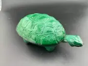 malachit jade glass turtle box Czech