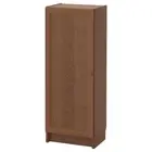 IKEA BILLY/OXBERG bookcase with door 40x30x106 cm brown ash veneer