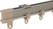Curtain Tracks Ceiling, Wall Mount for Windows and Room Divider Curtains, Curtain Track, Curtain Rail System with Runners(Champagne Gold,1.5m/4.9ft)