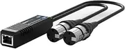 Throncom Dante 2Ch Analog Input Dongle Converter 24-bit Audio and Analog 2X0 Channels Audio Allow Analog Audio Signal Convert to Digital Signal IEEE802.3af PoE Power Pupply