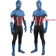 Kids Adult Captain America Cosplay Costume Spider-Man Jumpsuits Tights Zentai