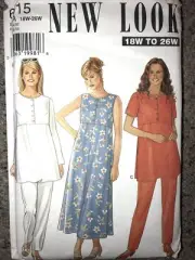 New Look 6615 Plus Sized Tunic, Pants, Dress 18W-26W New Uncut
