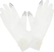 [LIFKOME] Lace Mitten Sunscreen Gloves for Women Driving Gloves Touchscreen Capability
