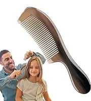 Horn Combs for Women,Wide Tooth Hair Brush Anti-Static Natural Horn Comb | Handmade Bone Brush Beard Massage Health Care for Men & Women