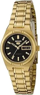 [SEIKO] Women's 5 Automatic SYM602K Gold Stainless-Steel Automatic Watch with Black Dial