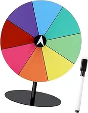 Eigell Tabletop Prize Turntable Lucky Draw Roulette Wheel Editable Fortune Wheel for Interactive Learning Game Carnival Tradeshow, with Eraser