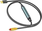 USB to Optical Audio Adapter - Plug and Play USB Optical Audio Adapter,User-Friendly USB Optical Audio Adapter for Laptop, Computers