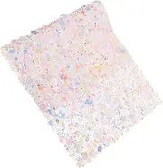 BELLIFFY Sequins Nail Mat Reusable Manicure Pad for Home Salon Use Comfortable Durable Nail Table Mat