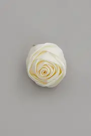 White Flower Corsage Rosette Pin On Brooch