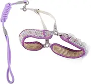 BESPORTBLE Adjustable Dog Leash Harness Set for Small Medium Dogs Cats Comfortable Nylon Kitten Harness Leash No Pull