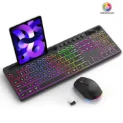 Ergonomic Wireless Keyboard and Mouse Combo with Backlit