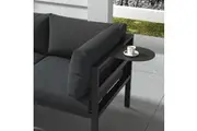 Dreamo Outdoor Aluminum Chair Arm Tray Table-Black