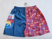 Brisbane Lions AFL FC2047 S22 Mens Retro Logo Printed Satin Boxer Shorts New
