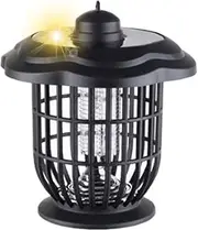 Solar Zapper, 2 in 1 Fly Lamp, Light Attraction with Ground Pole, Nighttime Protection for Lawn, Yard, Garden, Courtyard, Backyard, Camping, Outdoor