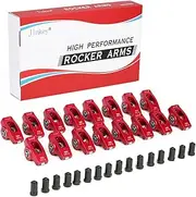 JINKEY Upgraded High Performance 2024-T6 Aluminum Extrusion Rocker Arms For Chevy SBC 350 1.6 Ratio 7/16" Studs (Part #11350111)