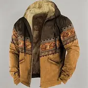Men's Animal Color Block Hoodie Hoodies Sweatshirt Full Zip Hoodie Long Sleeve Hooded Sweatshirt Hooded Designer 3D Print Casual Daily Holiday Brown Brown 2 Zi