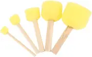 Tofficu 5pcs Art Sponges Clay Sculpting Tools Wooden Rolling Pin Teaching Sponge Stick for Pottery Boys and Girls Painting