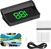 GUGUMO Heads up Display for Cars, GPS Digital Speedometer for Car MPH, Universal HUD Speed Meter with LED Large Font & USB Cable, Plug Play for Truck SUV All Vehicles