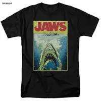 在飛比找蝦皮購物優惠-冒險科幻電影Jaws海溝深淵（大白鯊巨齒鯊2深淵）圖案印花男