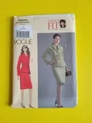 Vogue Pattern Today's Fit 8204 Misses Petite Jacket and Skirt Size A B C Uncut