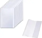 A4 Transparent Book Cover, Transparent Notebook Covers, High-Quality Notebook Covers, A4 Book Covers School Books, Thickened Reusable and Adjustable Transparent, 8 Pieces